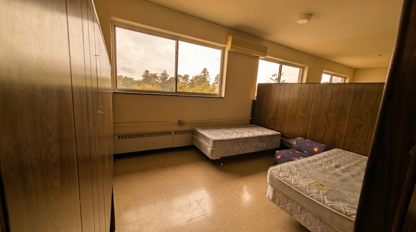 A dormitory room at Bodhi Monastery