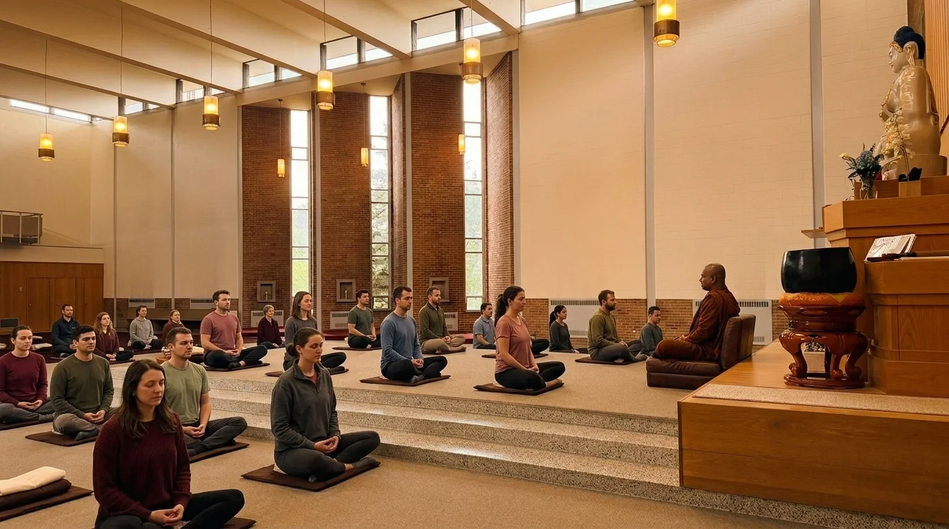 The meditation hall at Bodhi Monastery